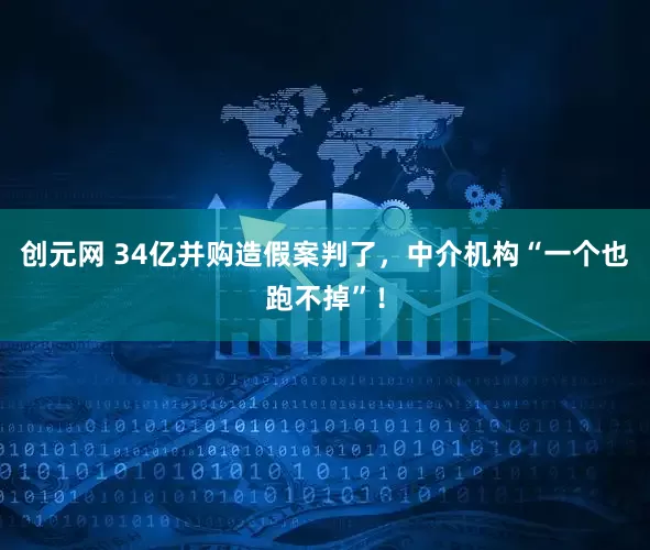 创元网 34亿并购造假案判了，中介机构“一个也跑不掉”！